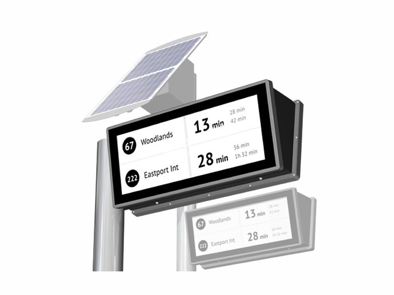E-ink busstop signage