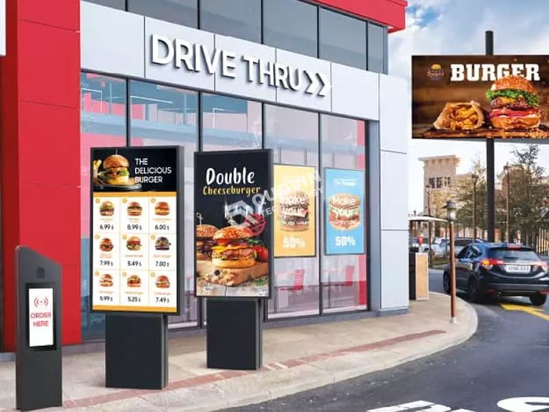 Drive thru digital signage