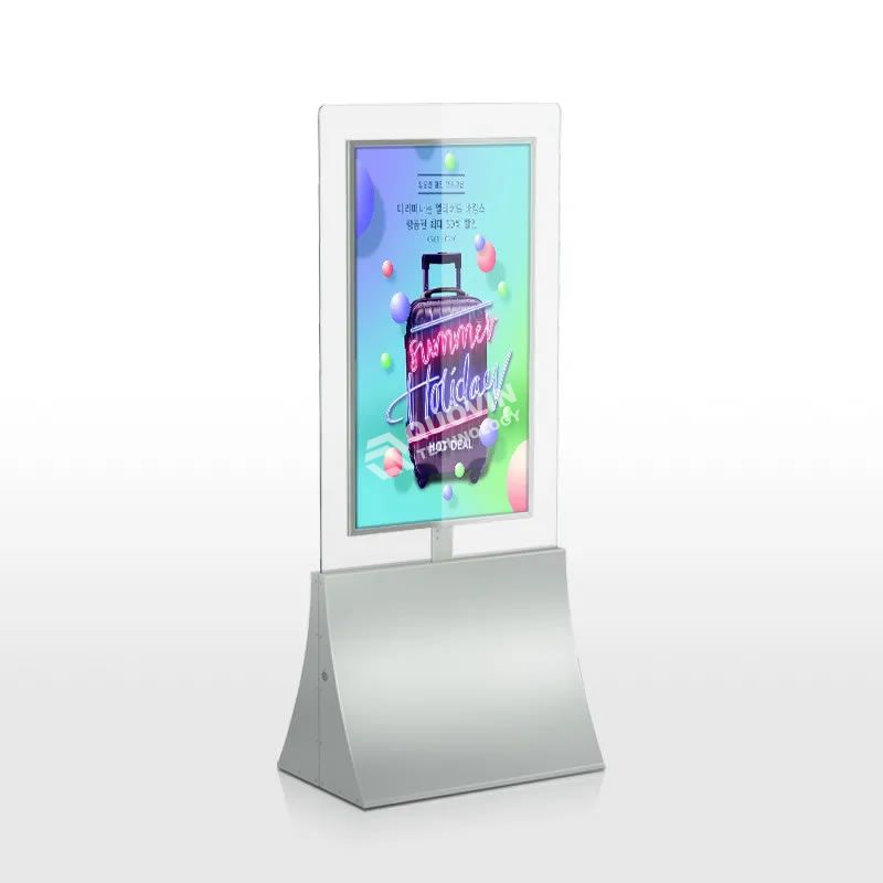 Clear 8mm Glass Frame 55" Digital Display Multi Media P