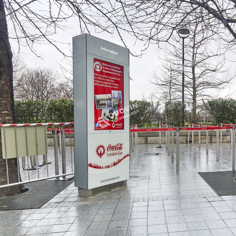 Outdoor digital signage in amusement park