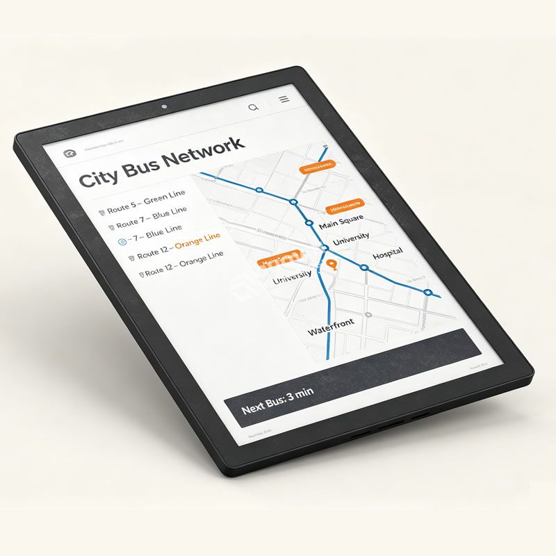 Color e-paper bus stop sign